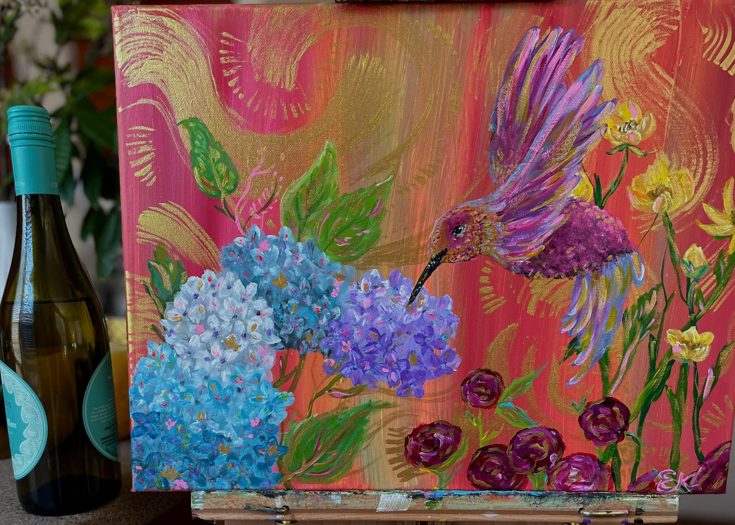 Red Hummingbird (18"x14")