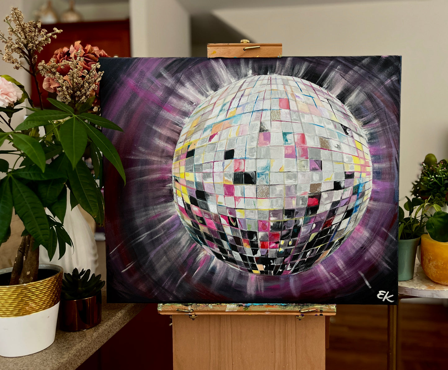 Funky Disco Ball: Alaina (24"x20")