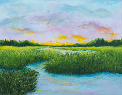 Calm Coastal Marsh: Paper Print
