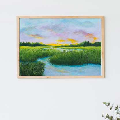 Calm Coastal Marsh: Paper Print