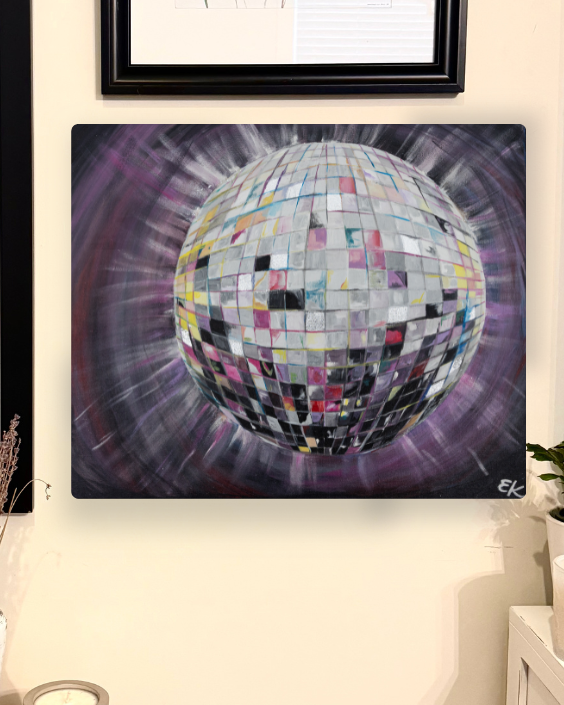 Funky Disco Ball Alaina: Paper Print