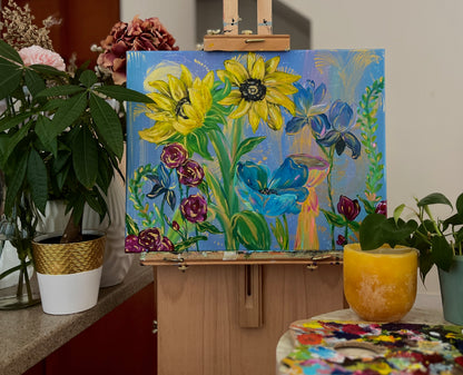 Yellow Sunflowers (18"x14")