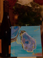 Mini Oyster Painting with Easel Stand