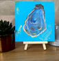 Mini Oyster Painting with Easel Stand
