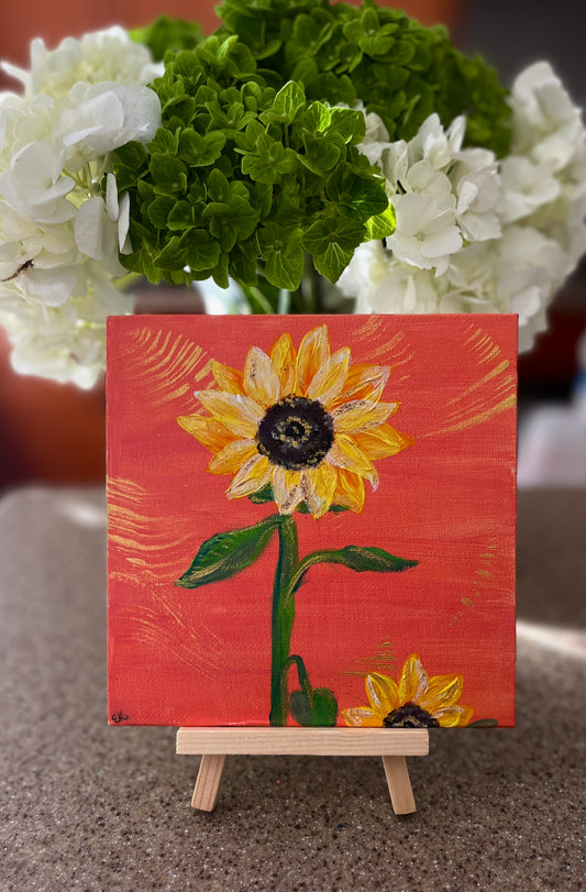 Mini Sunflower with Easel Stand