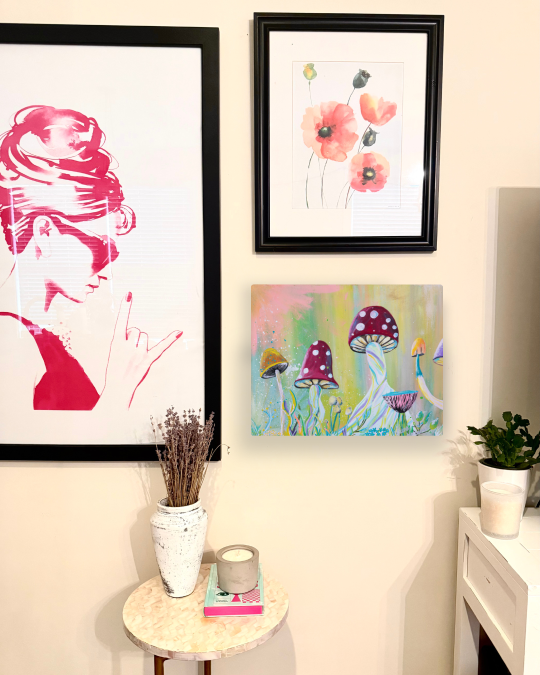 Peaceful Mushroom Garden: Paper Print